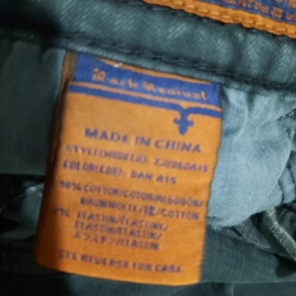 Rock Revival Jeans Mens‎ 42x33 Washed Black Dan Alt Straight Distressed - Picture 9 of 14